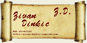 Živan Dinkić vizit kartica